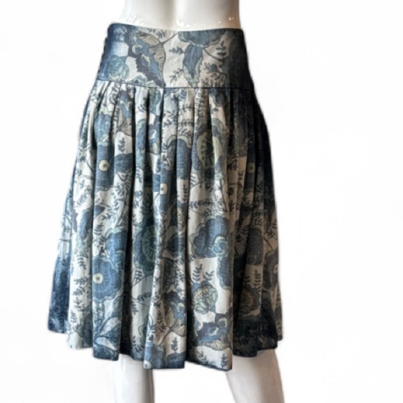 Vintage Polo Jeans Ralph Lauren Blue Floral Cotton Denim Skirt Size 6 - Picture 11 of 15